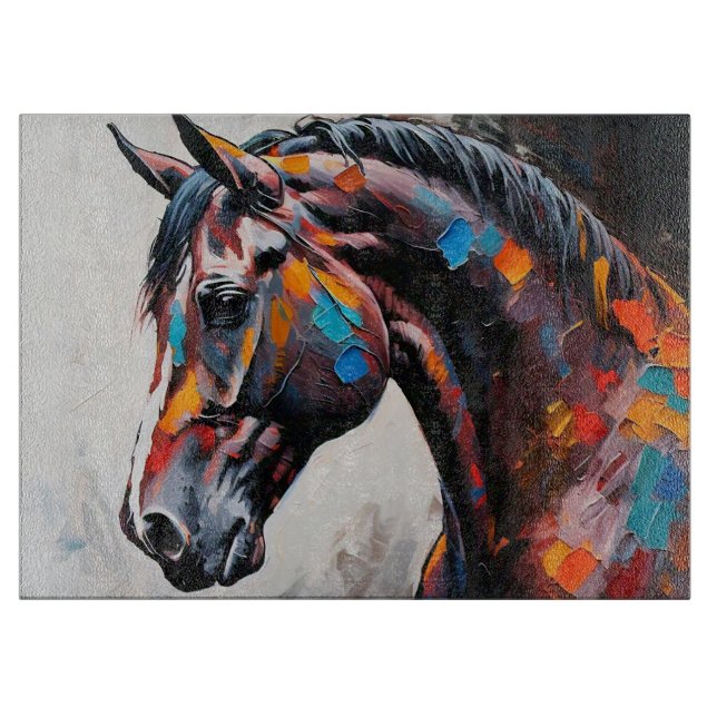 Planche À Découper Cheval Blanc Qui Regarde (Devant)