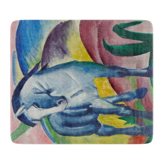Planche À Découper Cheval bleu (animal mignon) (par Marc Franz) (Devant)