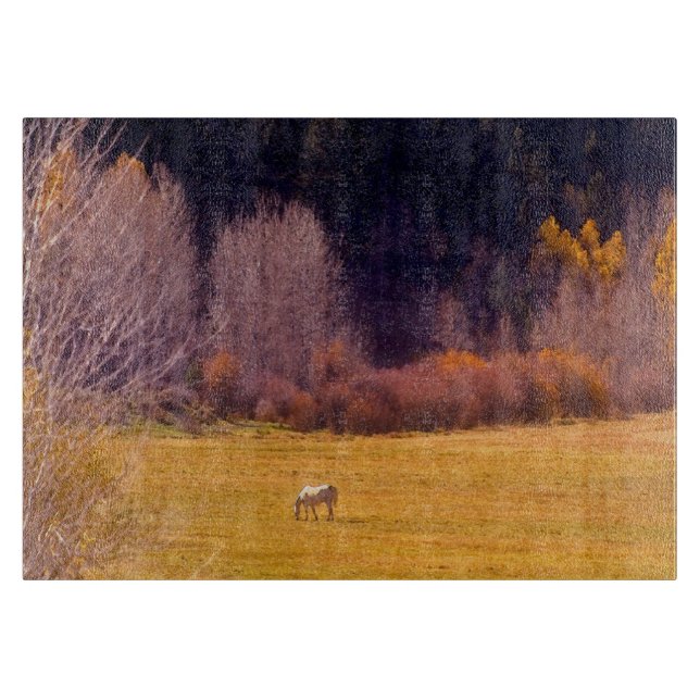 Planche À Découper Cheval dans l'automne I (Devant)