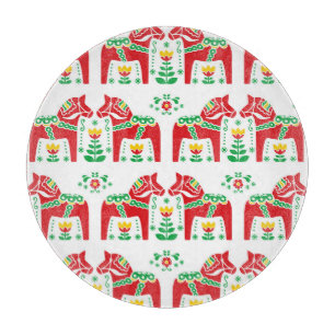 Planche À Découper Cheval de Dala suédois : Art folklorique