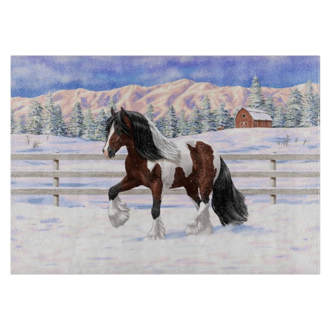 Planche À Découper Cheval de Tinker Tinker Gypsy Vanner Brown Pinto (Devant)