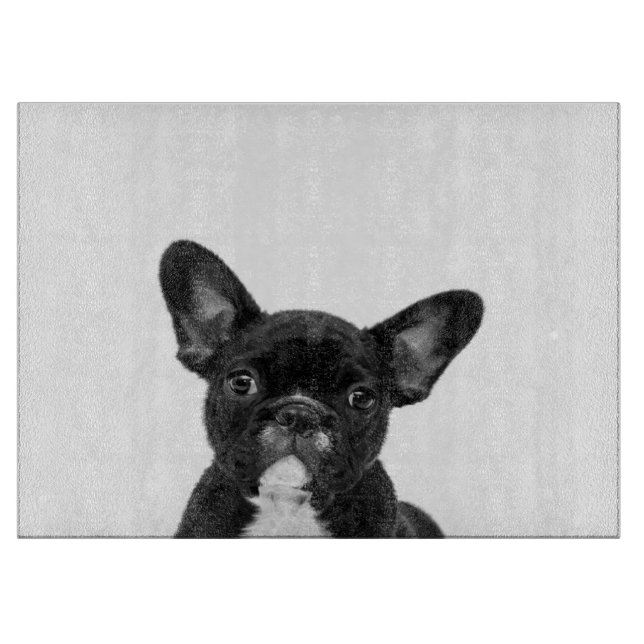 Planche À Découper Chien adorable | Black French Bulldog Face (Devant)