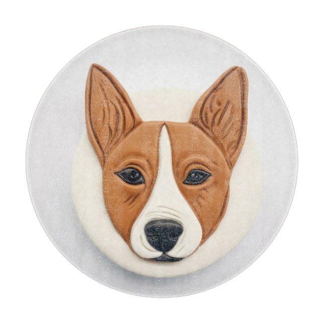 Planche À Découper Chien Basenji Inspiré de la 3D (Devant)