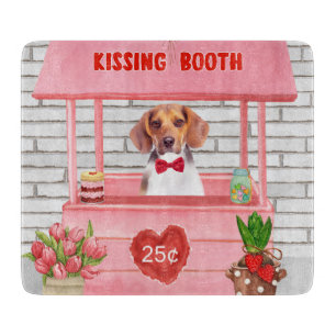 Planche À Découper Chien beagle Valentine's Day Kissing Booth