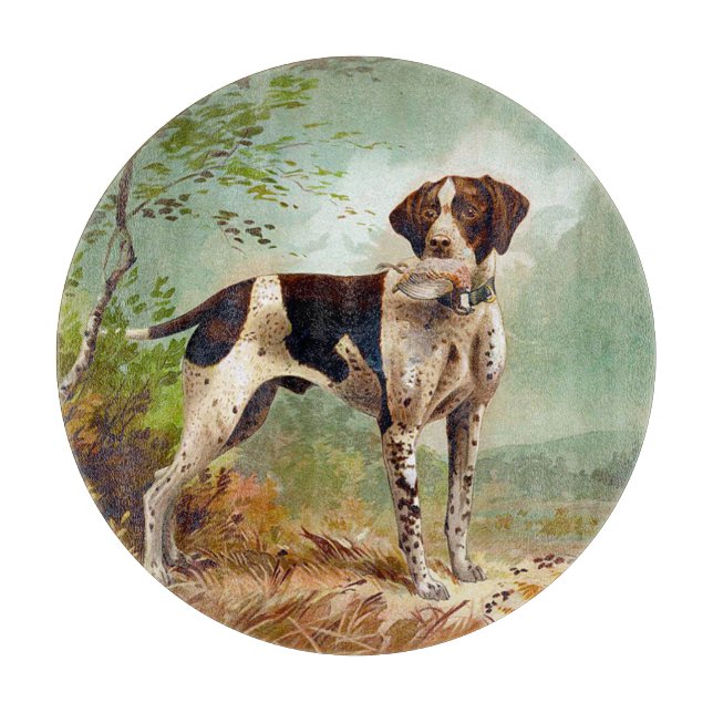 Planche À Découper Chien de chasse avec oiseau dans la bouche (Devant)