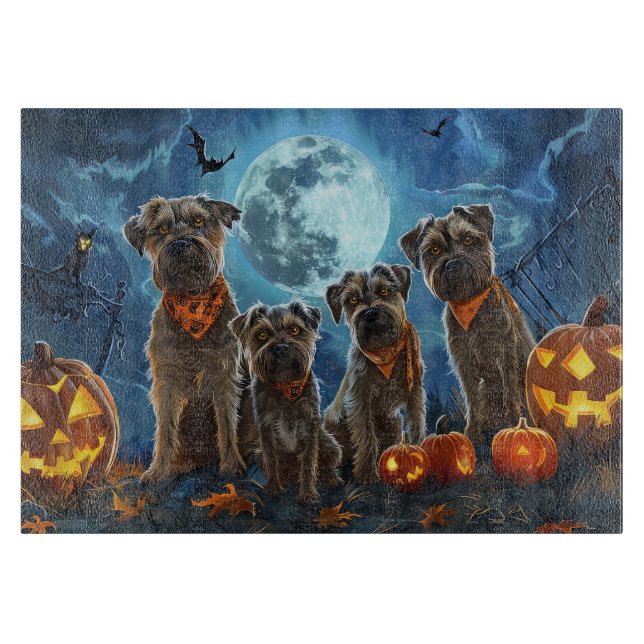 Planche À Découper Chien de la baie de Chesapeake Halloween épouvanta (Devant)
