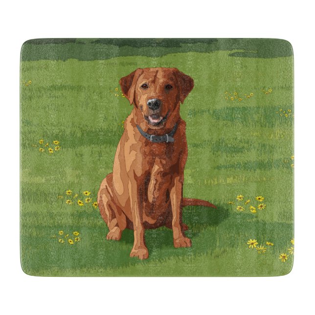 Planche À Découper Chien du Labrador jaune rouge renard (Devant)