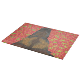 Planche À Découper Chien et fraise