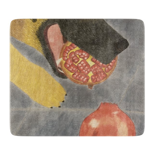 Planche à découper chien et grenade (Devant)