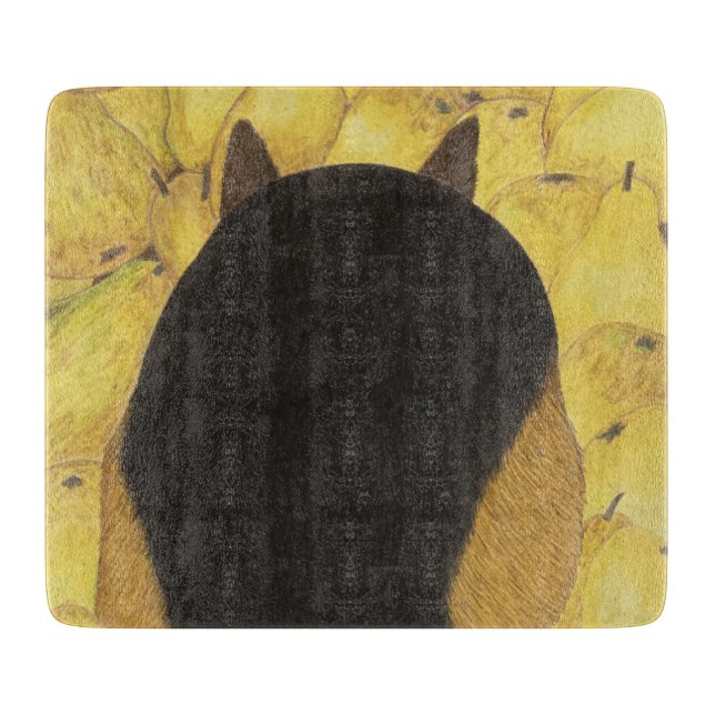 Planche à découper chien et poires (Devant)