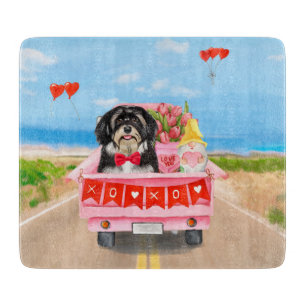 Planche À Découper Chien Havanais Saint Valentin Camion