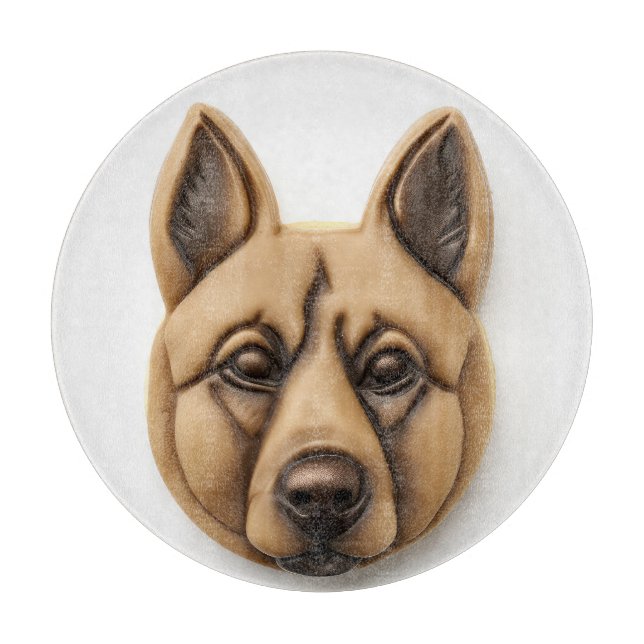 Planche À Découper Chien Malinois Belge Inspiré 3D (Devant)