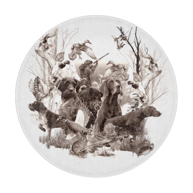 Planche À Découper Chiens de chasse ,Chiens de tir,Saison de chasse D (Devant)