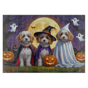 Planche À Découper Chiens de Coton De Tulear Citrouille Halloween Fun