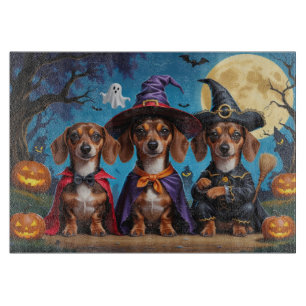 Planche À Découper Chiens de Dachshund Citrouille Halloween drôle