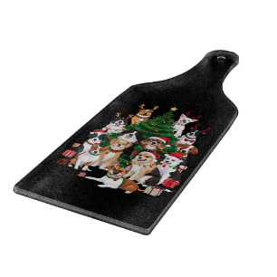 Planche À Découper Chiens de Noël Amateur de Chien Fête Maman de Chie
