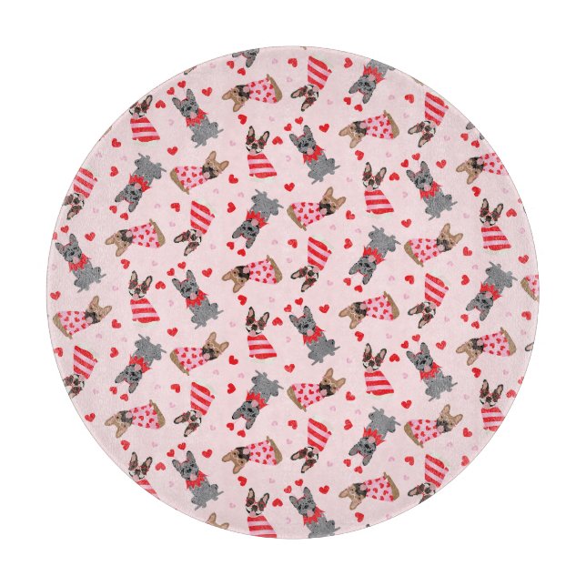 Planche À Découper Chiens de Saint-Valentin (Devant)