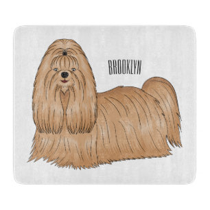 Planche À Découper Chih tzu long cheveux dessin de chien