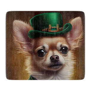 Planche À Découper Chihuahua Chien en robe de la Saint Patrick