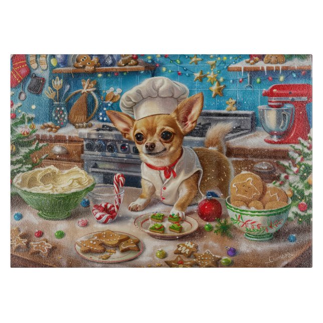 Planche À Découper Chihuahua Gîtes de vacances : Noël festif (Devant)