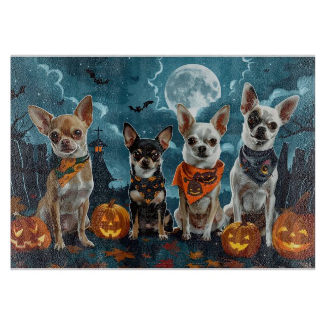 Planche À Découper Chihuahua Halloween Épouvantable (Devant)