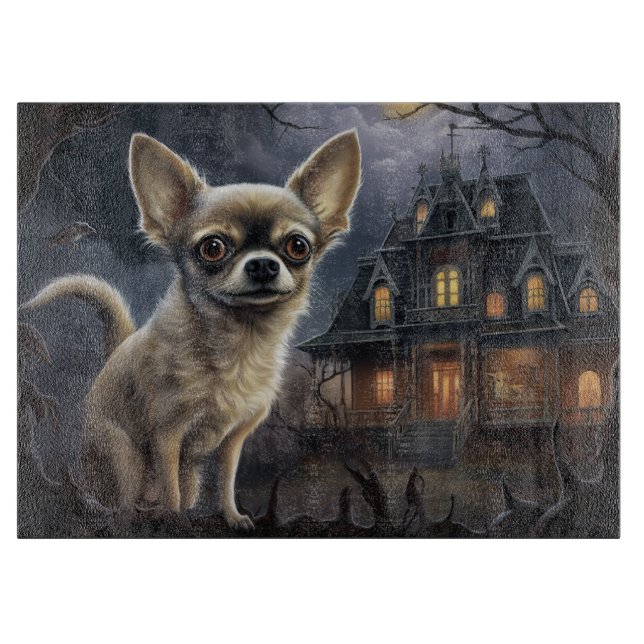 Planche À Découper chihuahua Halloween Épouvantable (Devant)
