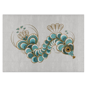 Planche À Découper Chimera - Peacock Seahorse Glass Cutboard