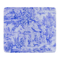 Chinoiserie Toile Blanc Bleu Français Style Rustiq