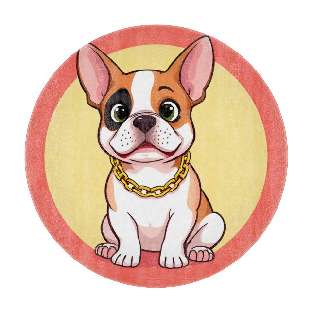 Planche À Découper Chiot de dessin animé adorable (Devant)