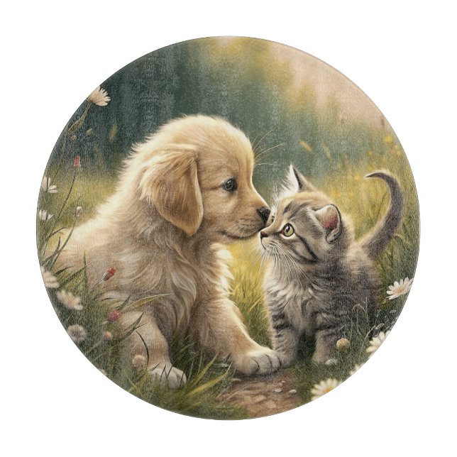 Planche À Découper Chiot Et Kitten (Devant)