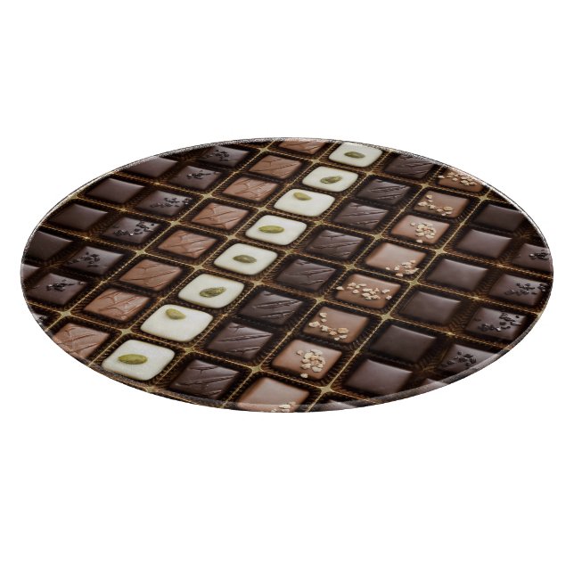Planche À Découper Chocolat de luxe fait main dans une boîte (Coin)