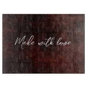 Planche À Découper Chocolat foncé Brown Faux Cuir
