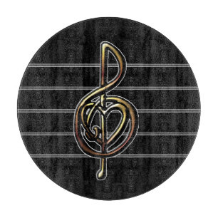 Planche À Découper Choisir une couleur Embossée Look Treble Clef et H