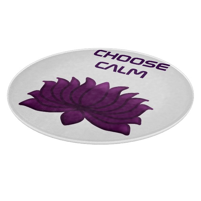 Planche À Découper Choisissez Fleur de Lotus Violet Calme  (Coin)