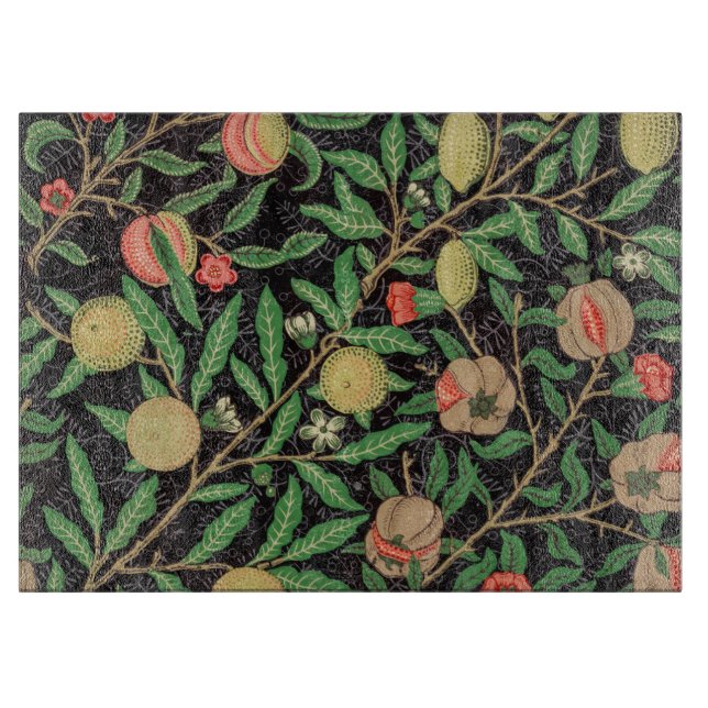 PLANCHE À DÉCOUPER CHOPPING BOARD VERRE : MORRIS : POMEGRANATES (Devant)