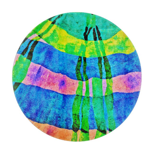 Planche À Découper Chroma Abstrait Motif d'élégance (Devant)