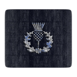 Planche À Découper Chrome comme le chardon d'écossais d'impression de