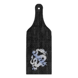 Planche À Découper Chrome Orient Style Dragon Black Snake Peau Imprim