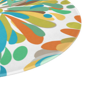 Planche À Découper Chrysanthemum Gras Coloré Floral