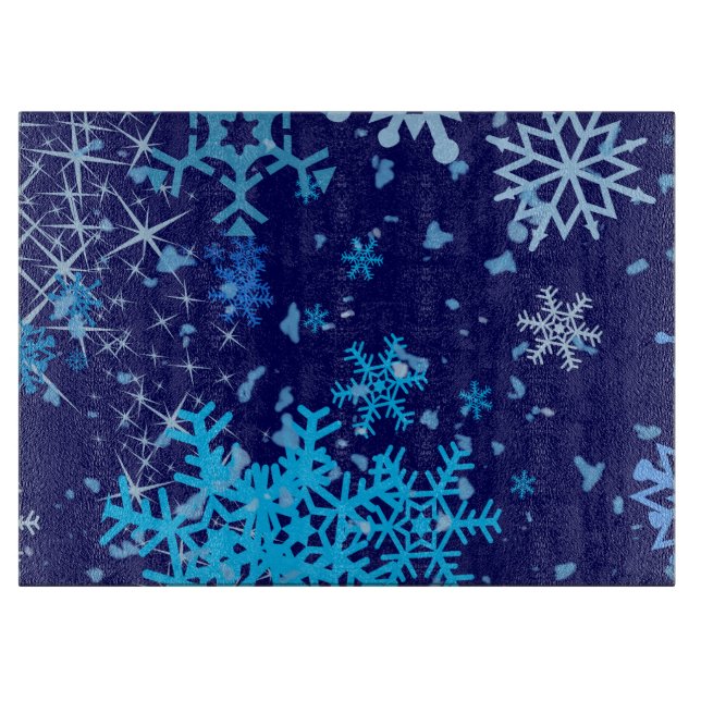 Planche À Découper Chute de neige la nuit de Noël (Devant)