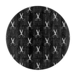Planche À Découper Ciseaux Vintage Noir Motif Minimaliste