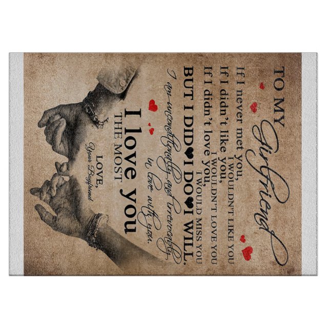 Planche À Découper Citation d'amour pour amie | Don de devis amusants (Devant)