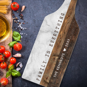 Planche À Découper Citation Personnalisée En Bois Et Marbre Nom De Fa