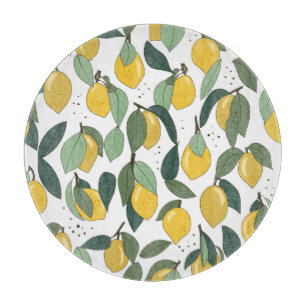 Planche À Découper Citron Tropical : Vintage clair sans joint
