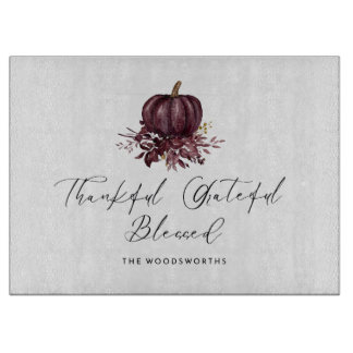 Planche À Découper Citrouille Bourguignonne Rustique Thanksgiving Per