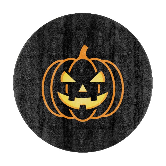 Planche À Découper Citrouille d'Halloween Classique Jack-O'-Lantern (Devant)