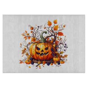 Planche À Découper citrouille drôle d'automne Halloween