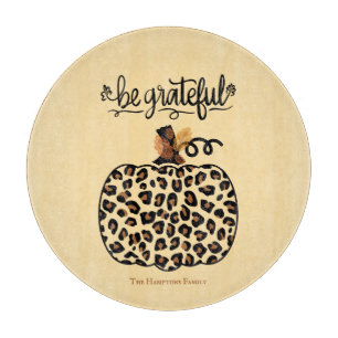Planche à découper citrouille guépard élégant