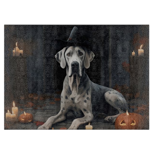 Planche À Découper Citrouilles Great Dane Halloween Épouvantable Flip (Devant)