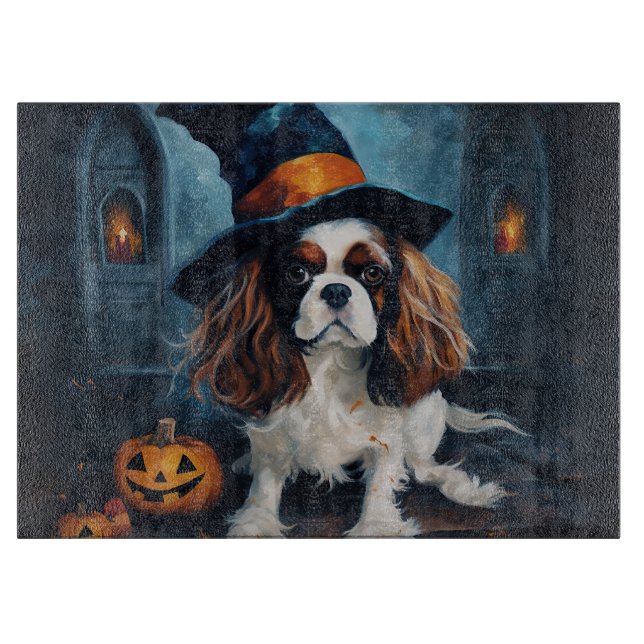 Planche À Découper Citrouilles Halloween Épouvantables Cavalier King (Devant)